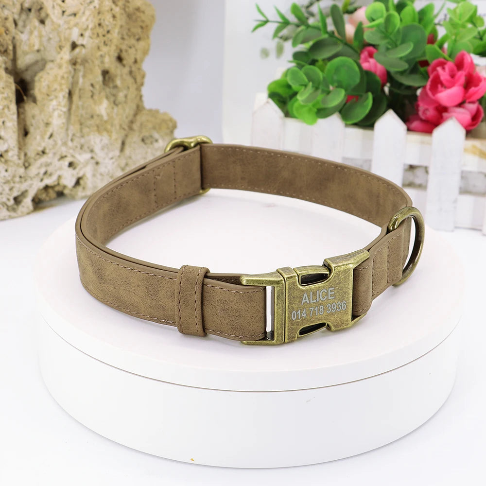 Custom Soft Leather Collar