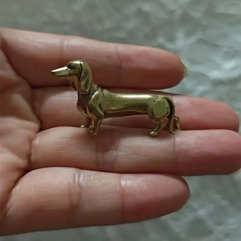Small Brass Dachshund