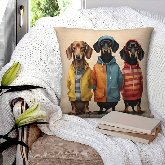 Dachshund Throw Pillow Cover