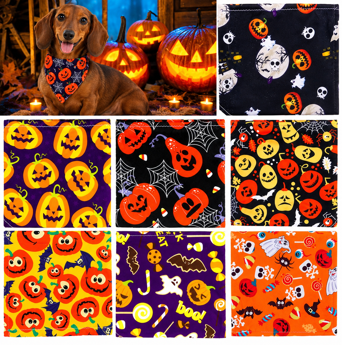 Halloween Print Dog Bandana