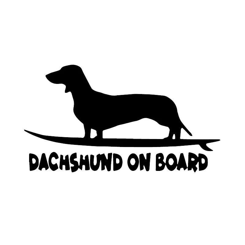 Dachshund On Board Vinyl Decal