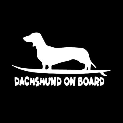 Dachshund On Board Vinyl Decal