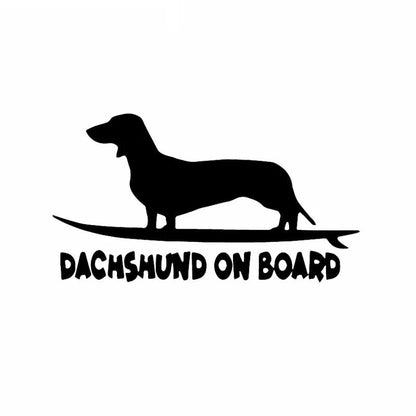 Dachshund On Board Vinyl Decal