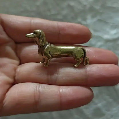 Small Brass Dachshund
