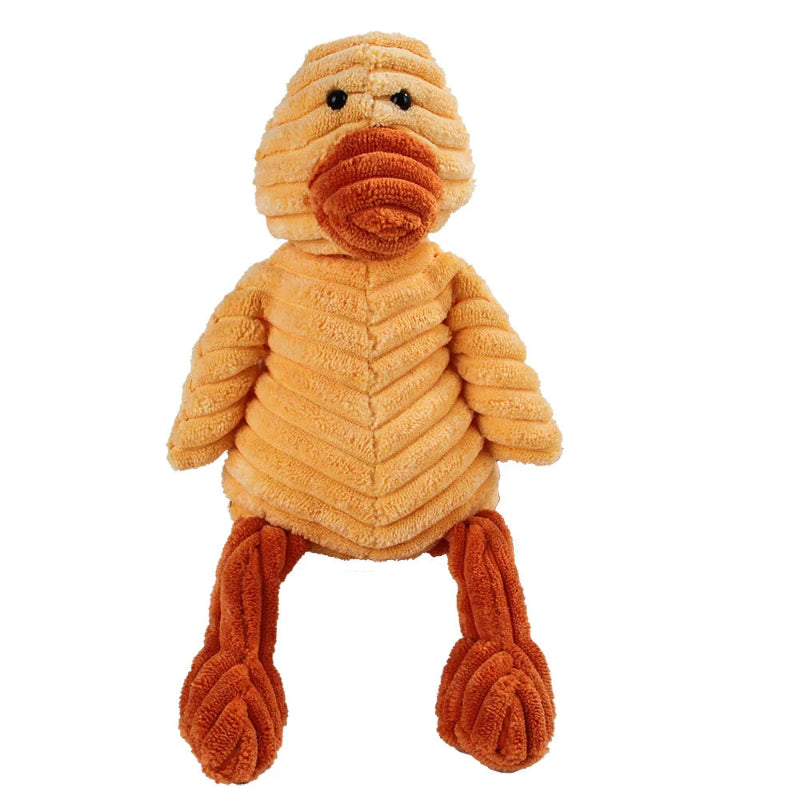 Plush toy with a textured orange and brown design on a white background