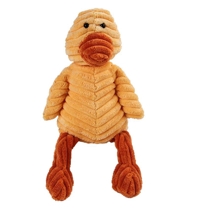 Plush toy with a textured orange and brown design on a white background