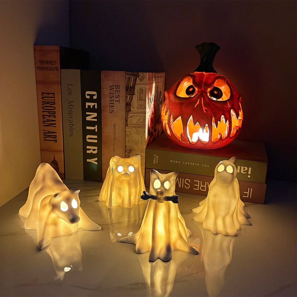 Ghost Dog Halloween Decor