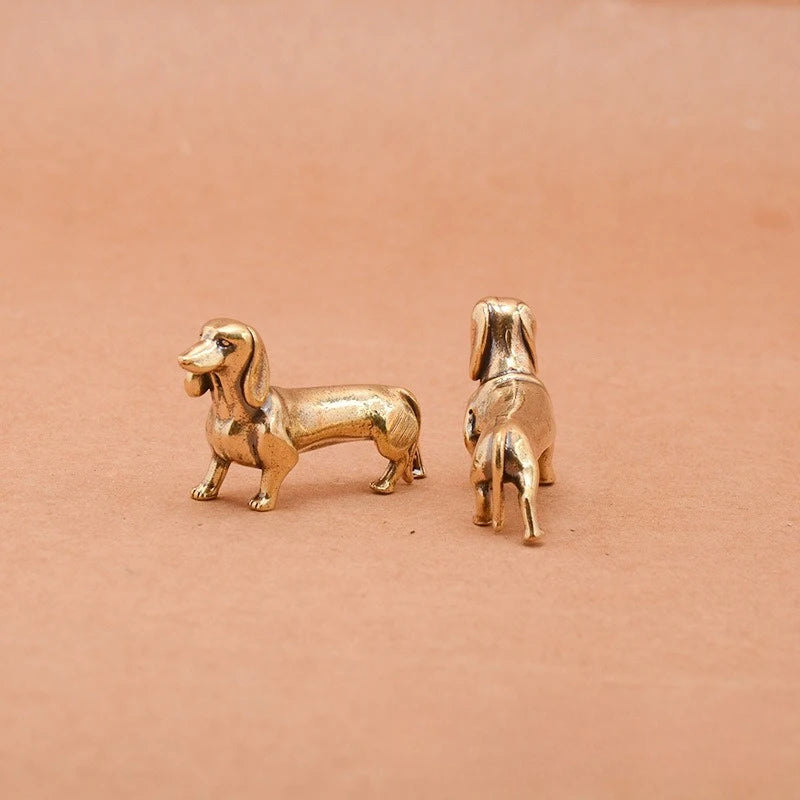 Small Brass Dachshund