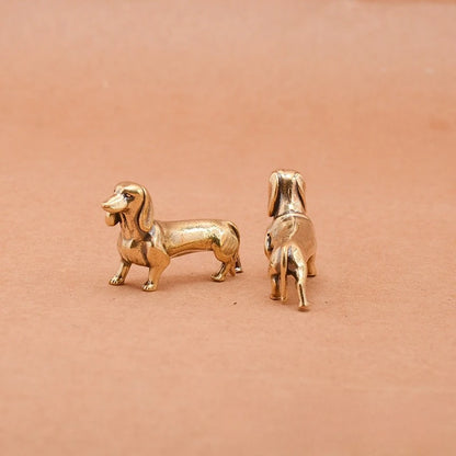 Small Brass Dachshund