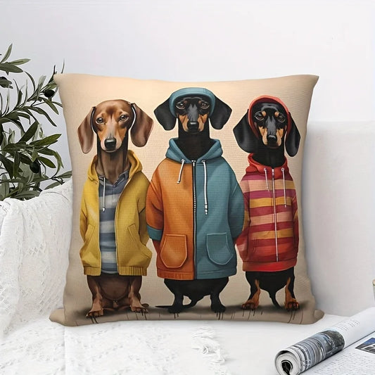 Dachshund Throw Pillow Cover