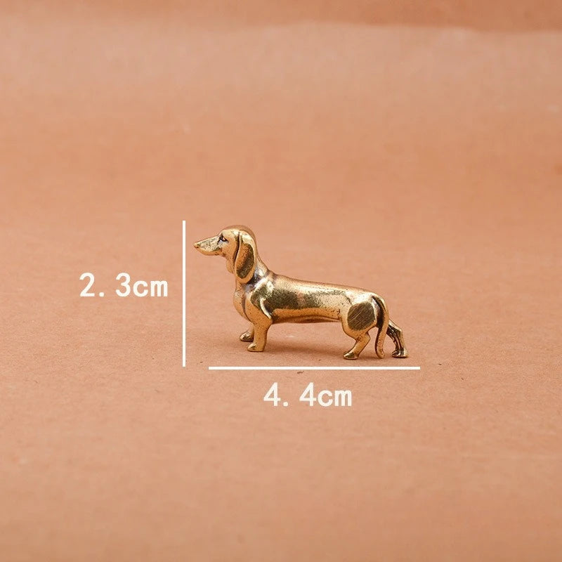 Small Brass Dachshund