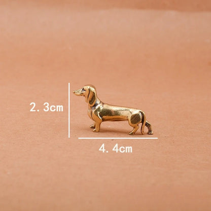 Small Brass Dachshund