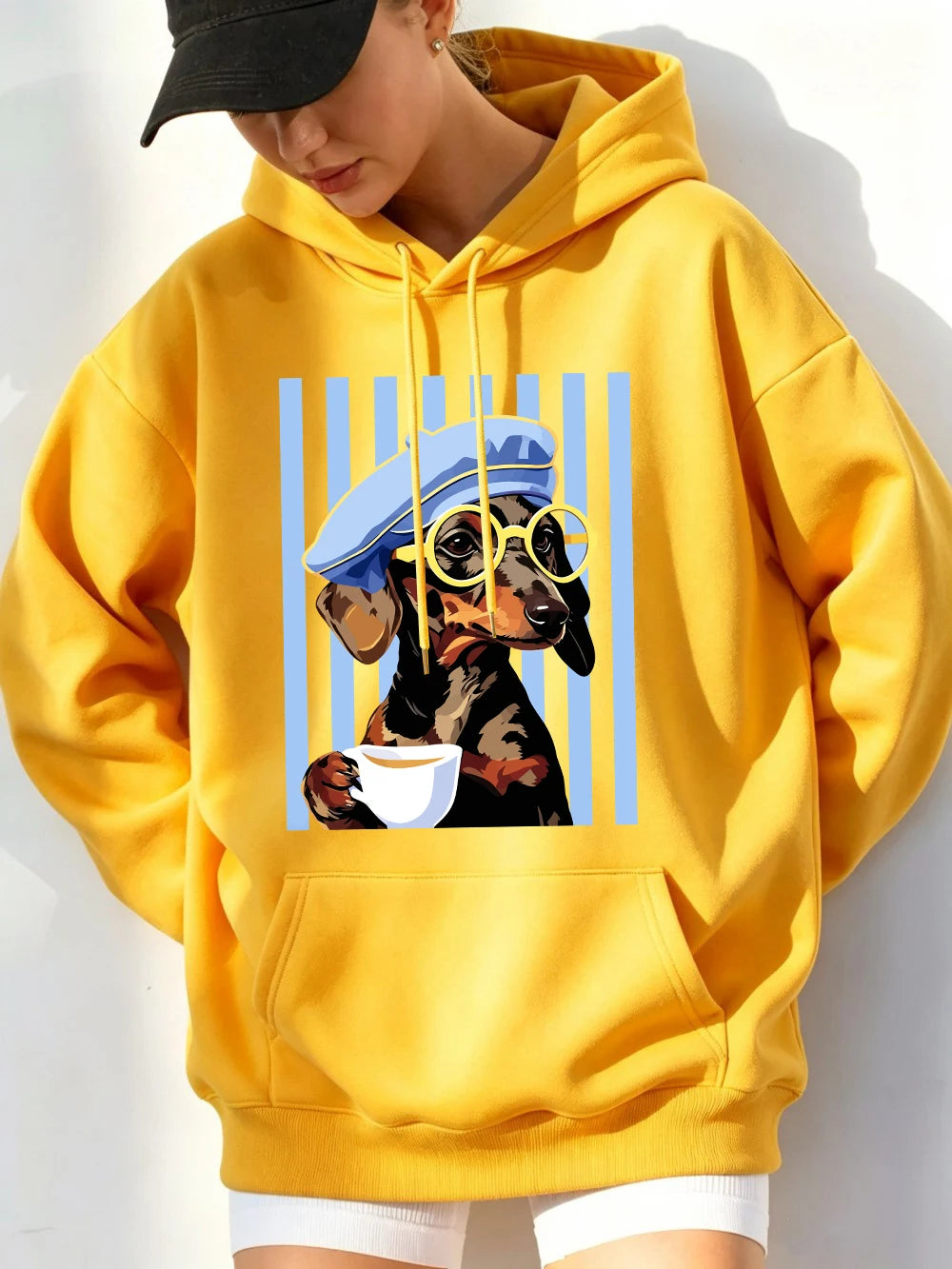 Women's Dachshund Print Hoodie