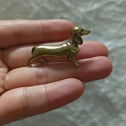 Small Brass Dachshund