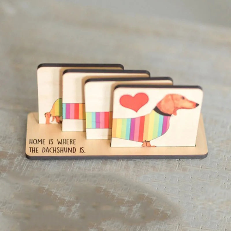 Dachshund Coasters 4-Piece Set