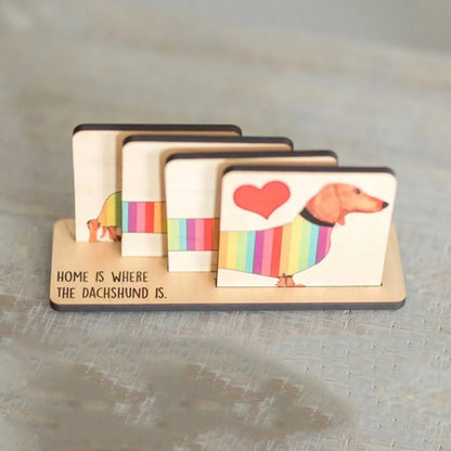 Dachshund Coasters 4-Piece Set
