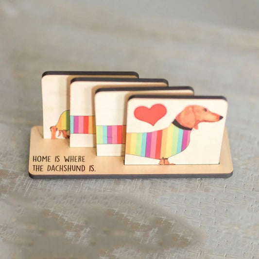 Dachshund Coasters 4-Piece Set