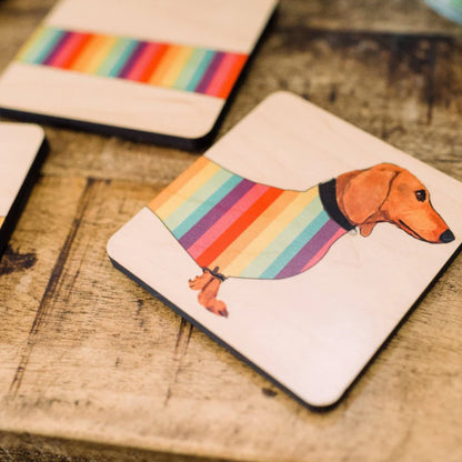 Dachshund Coasters 4-Piece Set