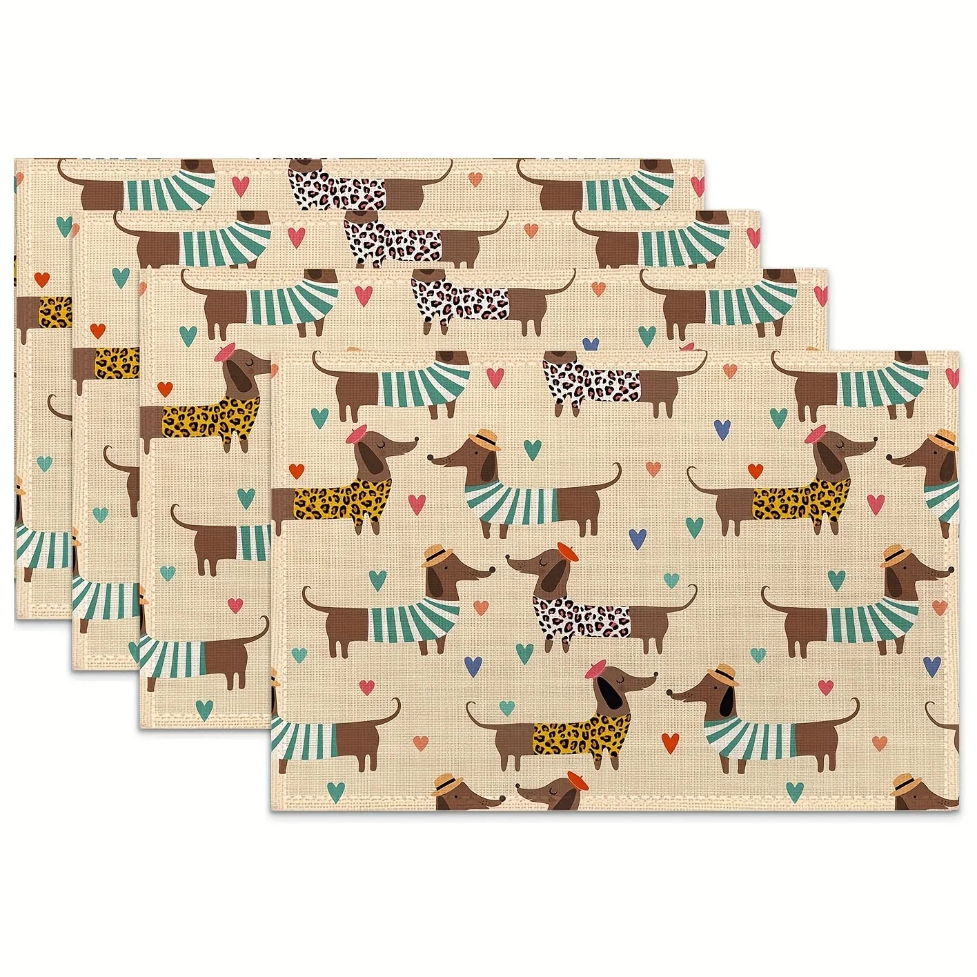 Dachshund Print Placemats