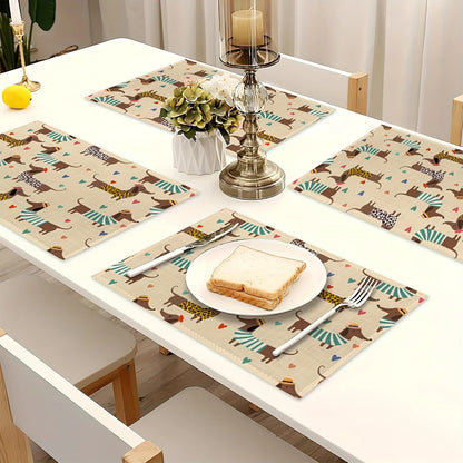 Dachshund Print Placemats