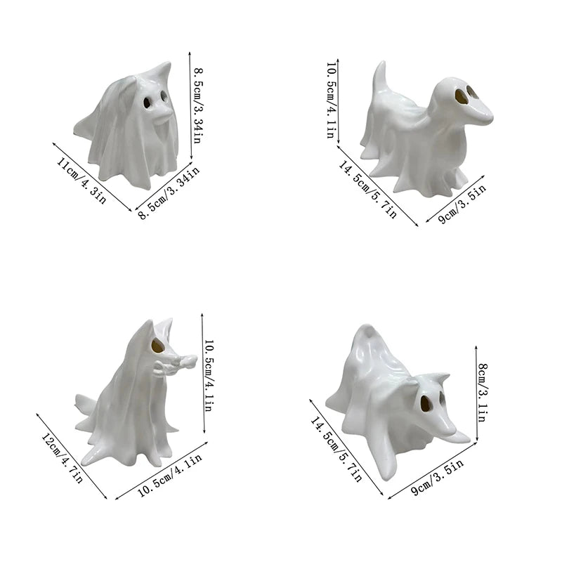 Ghost Dog Halloween Decor