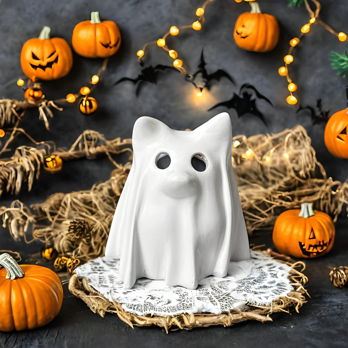 Ghost Dog Halloween Decor