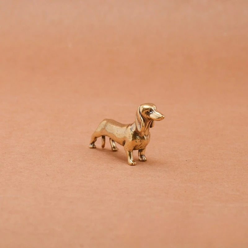 Small Brass Dachshund