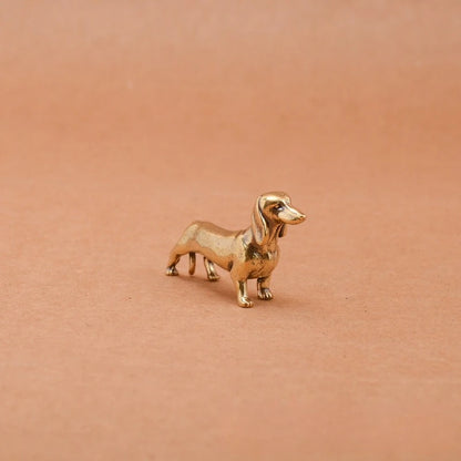 Small Brass Dachshund