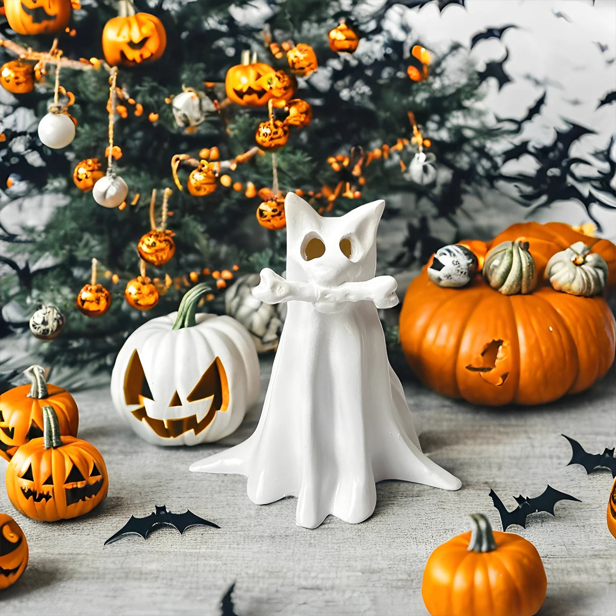 Ghost Dog Halloween Decor