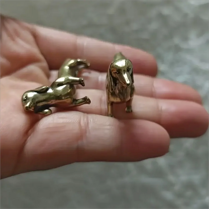 Small Brass Dachshund