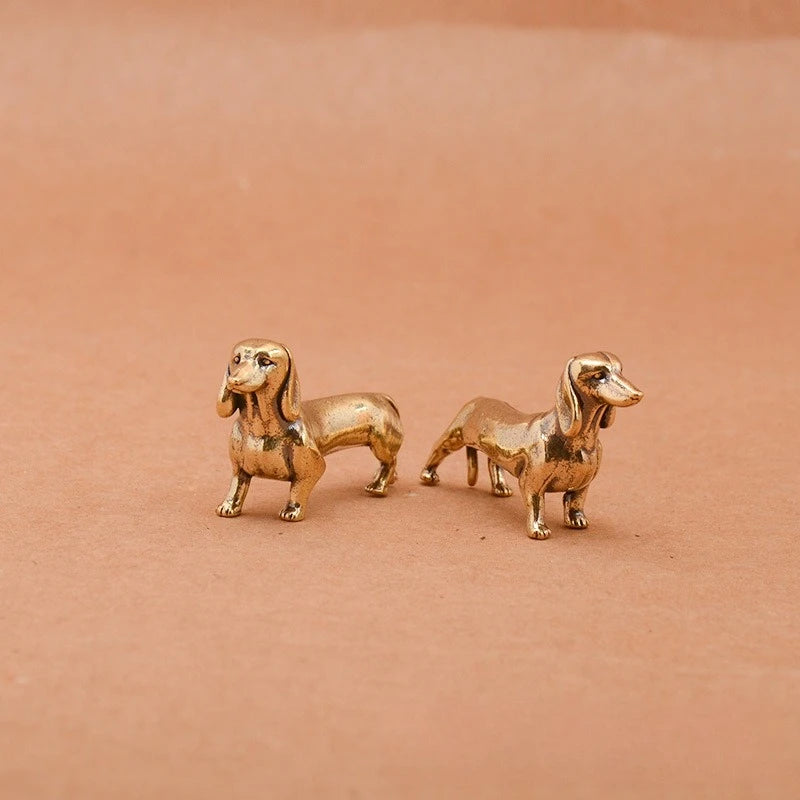 Small Brass Dachshund