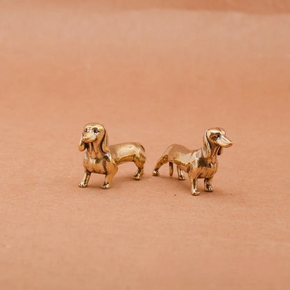 Small Brass Dachshund