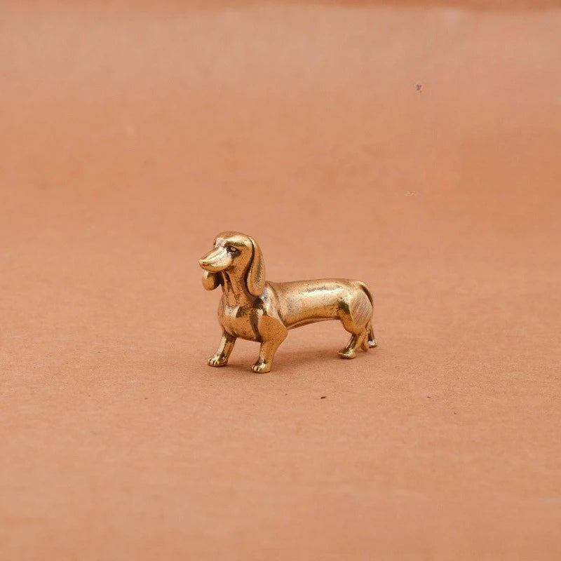 Small Brass Dachshund