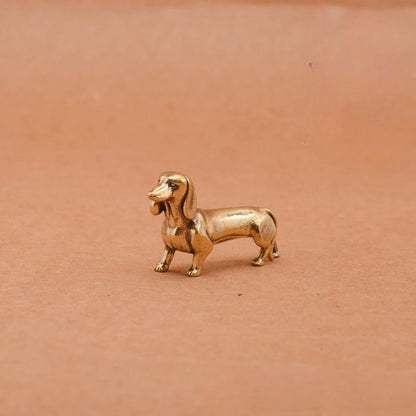 Small Brass Dachshund