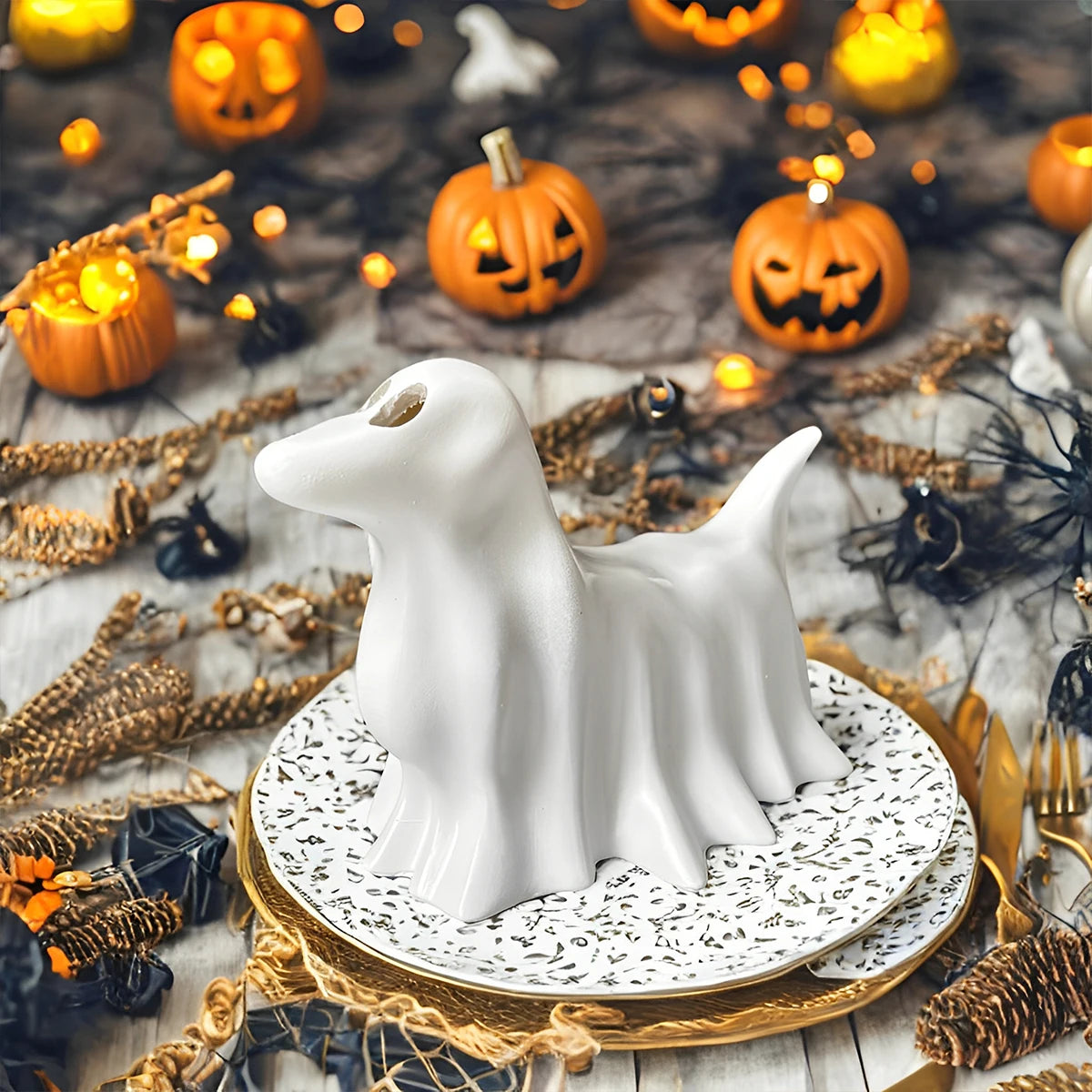 Ghost Dog Halloween Decor