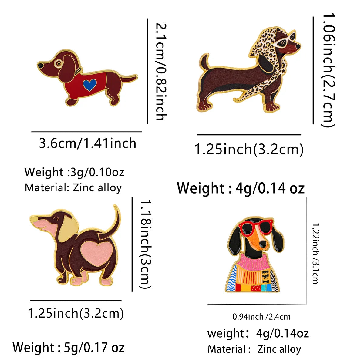 Dachshund Enamel Pin