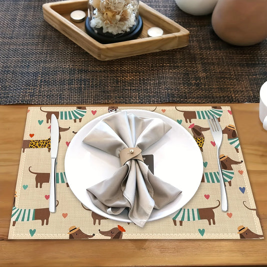 Dachshund Print Placemats