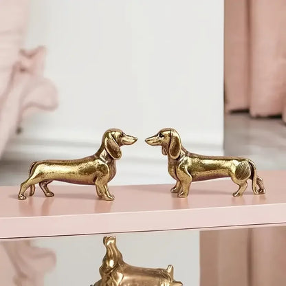 Small Brass Dachshund
