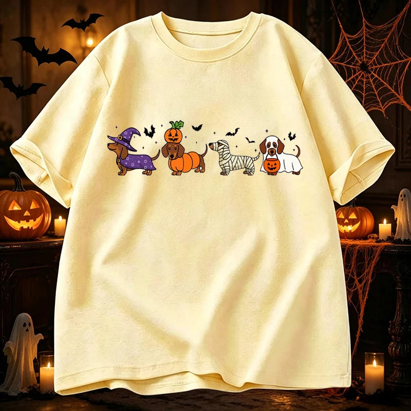 Graphic Dachshund Halloween T-Shirt