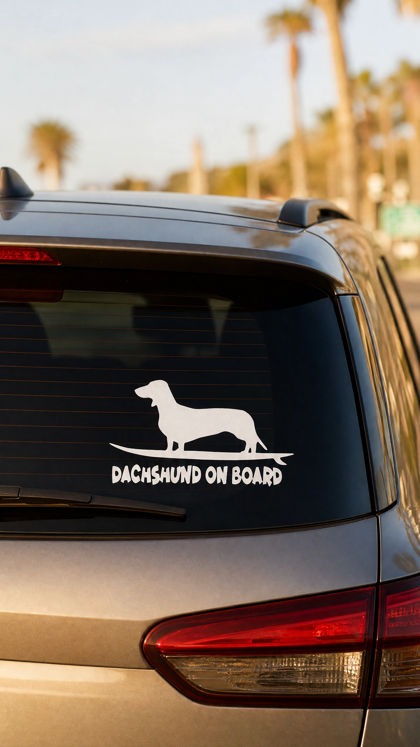 Dachshund On Board Vinyl Decal